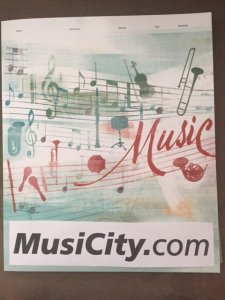 Music folder front 15 pt. UV Coated Card stock 