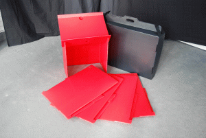 Red jazz music stand 28 in